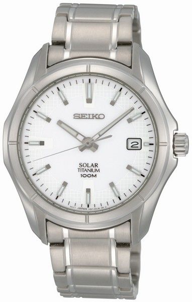 NEW SEIKO 100% TITANIUM SOLAR SNE139P1 HARDLEX 100M MENS WATCH LTD 