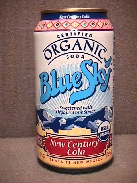 BLUE SKY NEW CENTURY COLA CAN ORGANIC SODA  