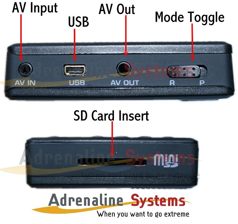 DVR 225 EXTREME HELMET CAMERA PORTABLE RECORDER BY ADRENALINE SYSTEMS