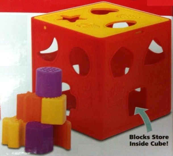   Gift Toys Color Match Block Sorting 9 Shapes Textures Cube 18M+  