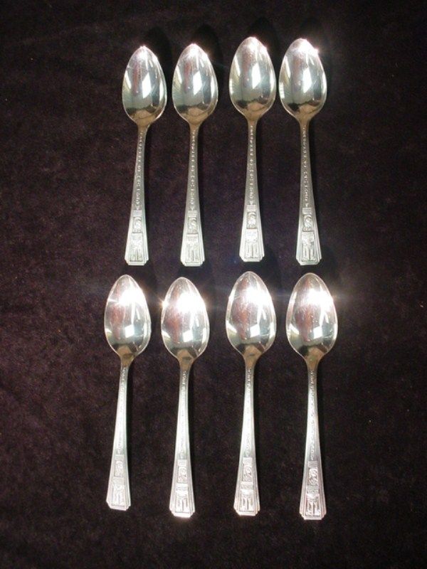   Community Tudor Plate 1933 CHICAGO WORLDS FAIR SOUVENIR SPOONS  