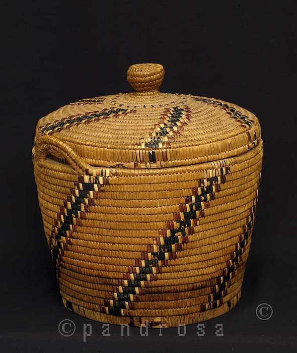 Nice old Lillooet storage basket Northwest Coast Canada1940s  