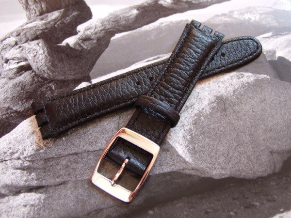   Genuine Leather Watch Strap for Classic Standard Size 17mm SWATCH