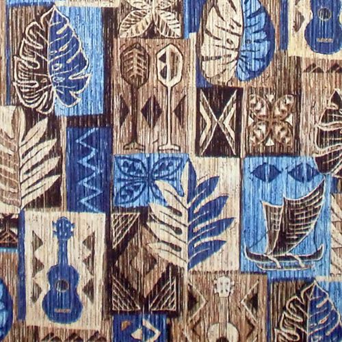   Print Fabric 100% Cotton 1/2 yard 44 wide ISLAND STYLE brown  