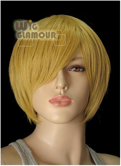 Short Mixed Blonde Bangs Skin Top Layered Wig JM26  