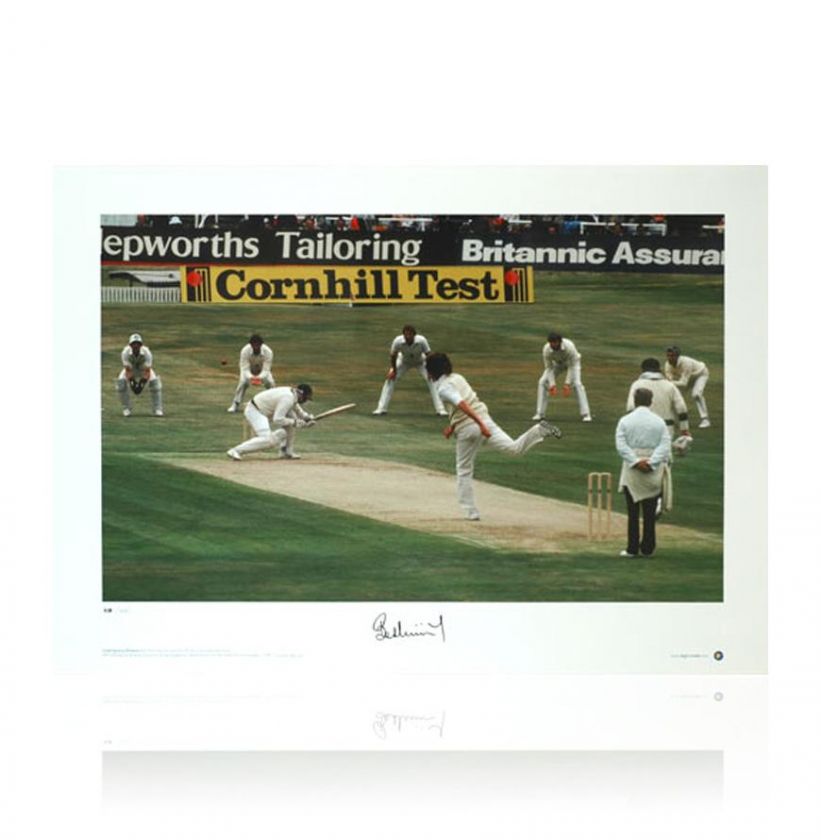 Bob Willis signed print   The King of Headingley  